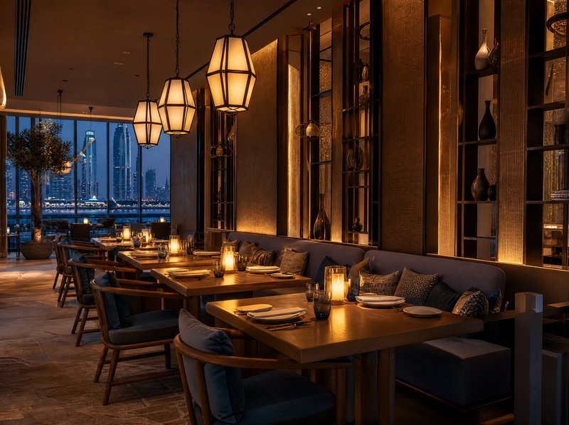 Restaurant interior representing the hospitality and food service sector